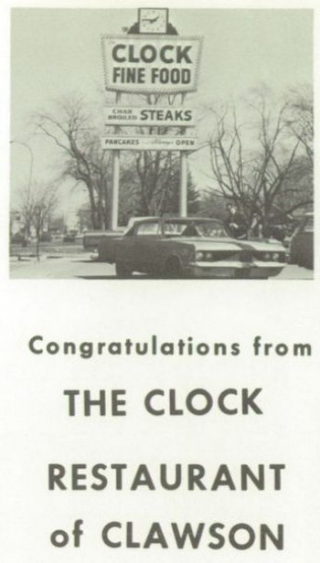 Clock Restaurant - 1968 Yearbook